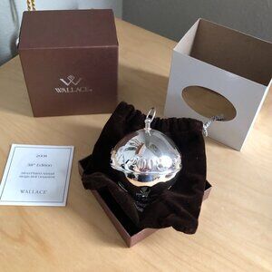 Wallace Silversmiths 2008 Silver Sleigh Bell - 38th Annual Limited Edition